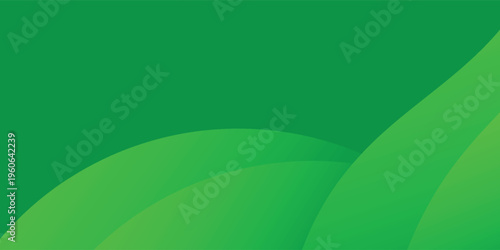 Green Abstract Gradient Background With Layered Curved Waves for Eco and Modern Design eps10