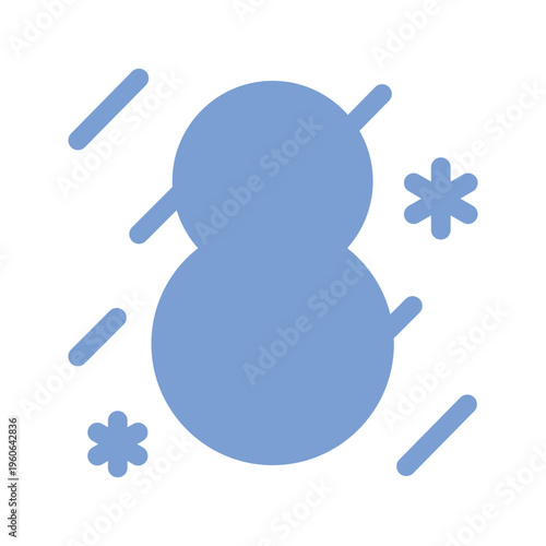 吹雪・雪・雪だるまのアイコン 天気予報