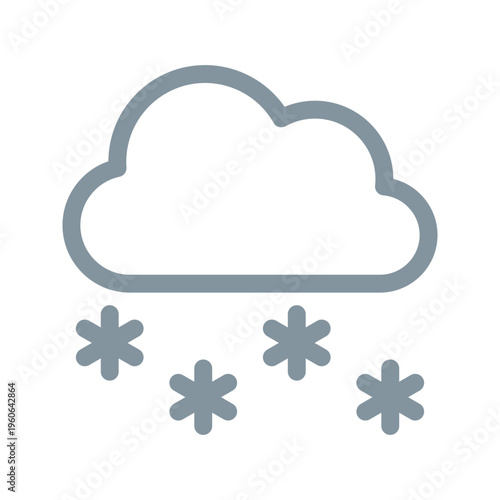 雪・雲・あられのアイコン 天気予報