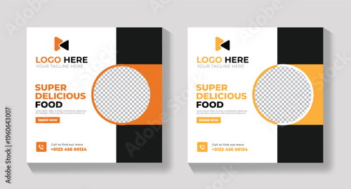 Super Delicious Food Social Media Template | Modern Restaurant Promotion Design