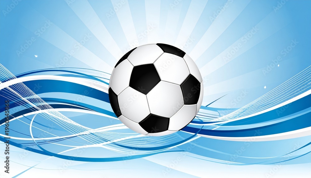 Naklejka premium abstract Football or soccer background with big ball, vector style