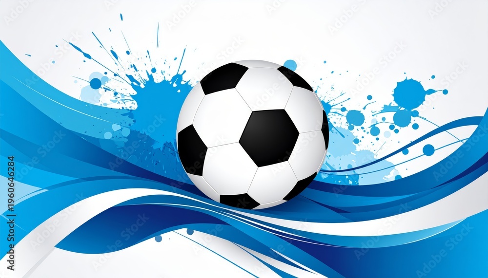 Naklejka premium abstract Football or soccer background with big ball, vector style