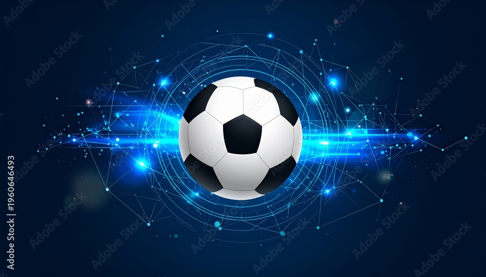 Fototapeta premium abstract Football or soccer background with big ball, vector style