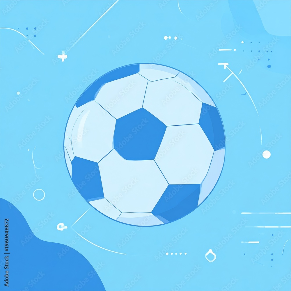 Fototapeta premium abstract Football or soccer background with big ball, vector style