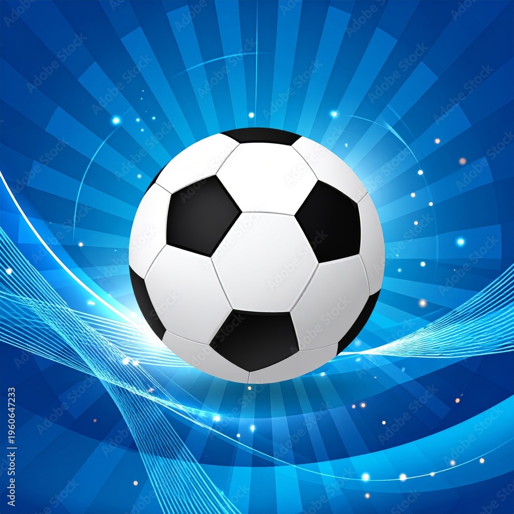 Naklejka premium abstract Football or soccer background with big ball, vector style