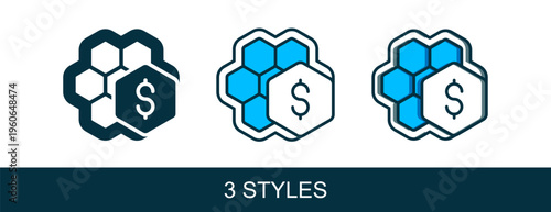 Filled outline Sale of honeycomb icon isolated on white background. Honey cells symbol. Sweet natural food. Vector