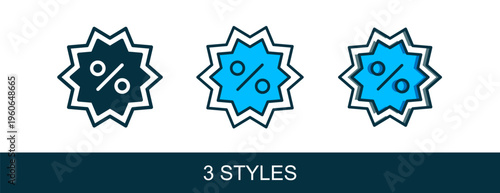 Filled outline Discount percent tag icon isolated on white background. Shopping tag sign. Special offer sign. Discount coupons symbol. Vector