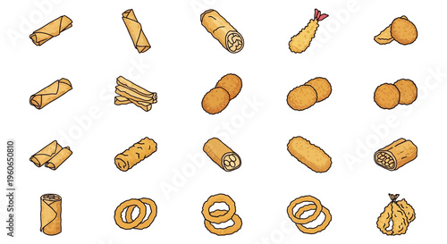 Variety of freshly baked bread rolls.