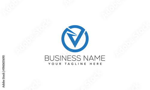 Free Download Modern Minimal Letter V Logo Vector Template - GFXLoad