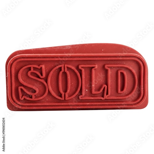 Red rubber stamp with the word SOLD in capital letters.