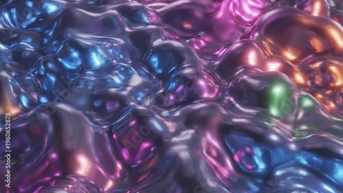 Y2Kネオン液体光沢がゆらめく近未来テクスチャ背景