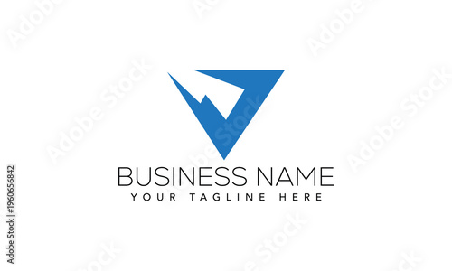 Free Download Modern Minimal Letter V Logo Vector Template - GFXLoad