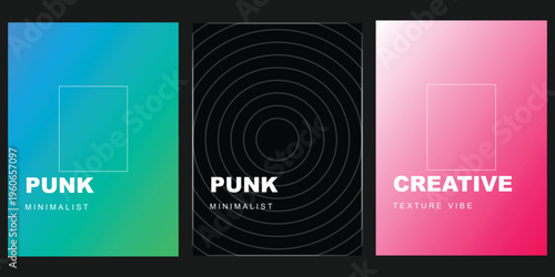 Vibrant punk posters collection with creative designs and bold typography