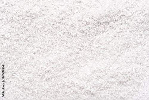 White glutinous rice flour powder background is an ingredient for food, bakery and dessert