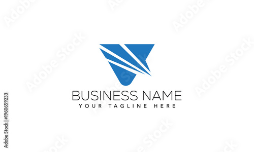 Free Download Modern Minimal Letter V Logo Vector Template - GFXLoad