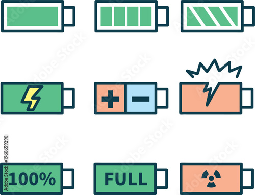 バッテリーアイコンセット
