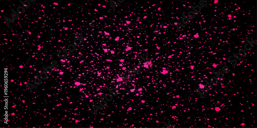 Abstract, dark-background with a vibrant and energetic, paint splatter of pink ink, this dynamic abstract design evokes a sense of movement, creativity, and explosive artistic energy.