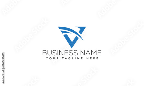 Free Download Modern Minimal Letter V Logo Vector Template - GFXLoad