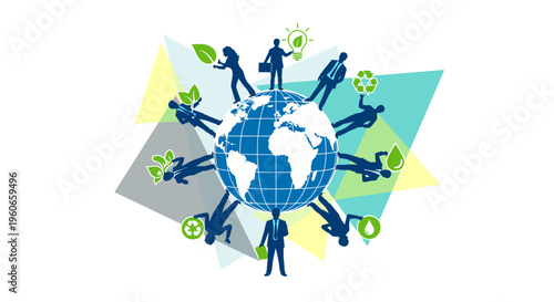 Dynamic global collaboration fostering sustainable business practices, environmental responsibility, and technological advancement across diverse industries and communities