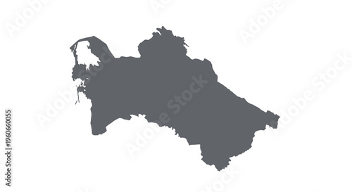 A stark black silhouette depicts a roughly organic irregular shape resembling a landmass high quality professional