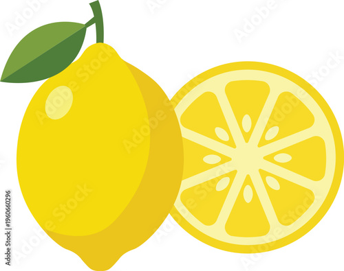 Bright Lemon Fruit Illustration