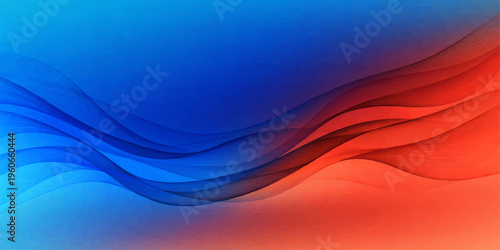A futuristic blue abstract background features artistic wave patterns and flowing fractal lines to create a vibrant light texture for a decorative wallpaper illustration