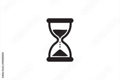 Time management concept with hourglass timer symbol for planning and productivity design