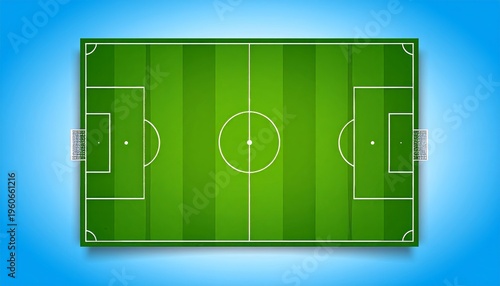 blank soccer field banner, vector style