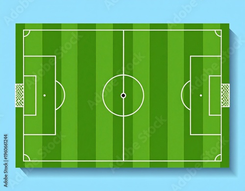 blank soccer field banner, vector style