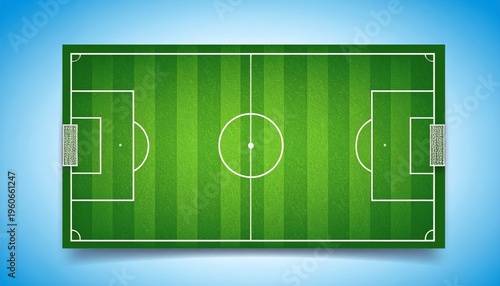 blank soccer field banner, vector style