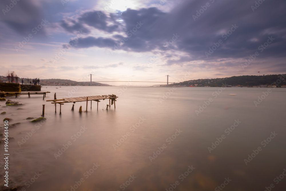 Obraz premium 15 July Martyrs Bridge / Bosphorus Bridge and its view.