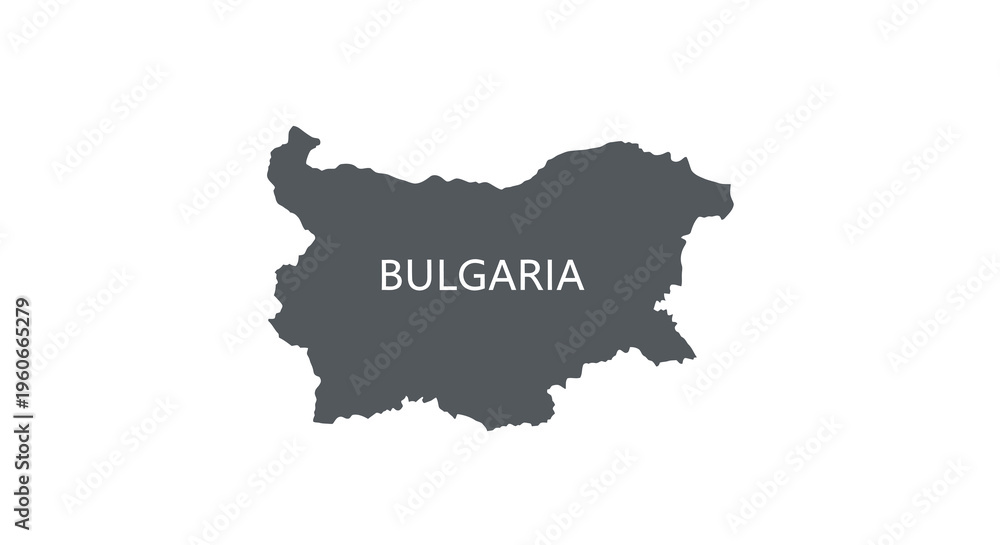 Obraz premium A dark silhouette of bulgaria with the country s name prominently displayed within its borders