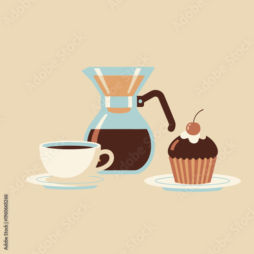 Coffee and Cupcake: A Delicious Morning Treat