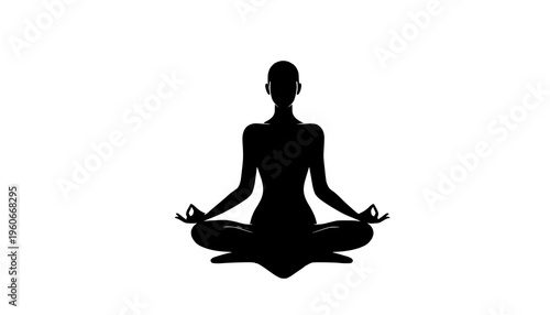 silhouette of a woman in yoga position