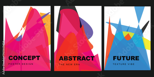 Vibrant poster designs concept abstract future