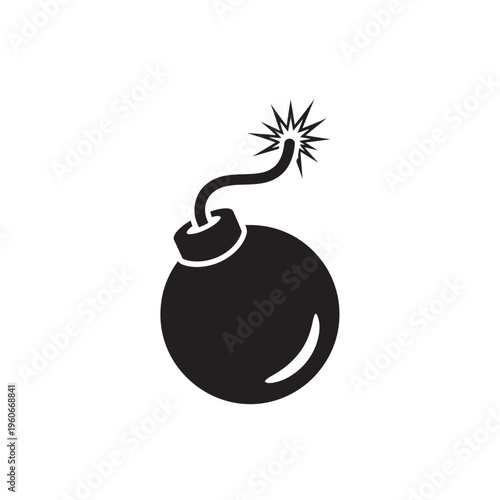 Explosion Bomb Icon Black Silhouette
