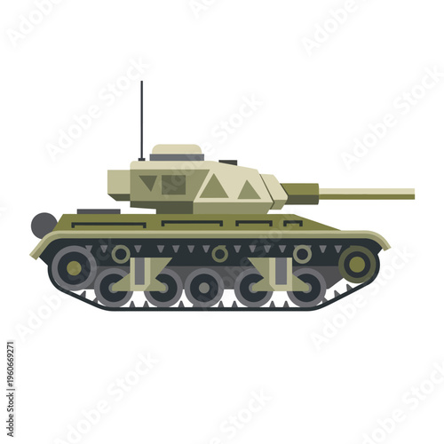 Modern Military Tank Illustration