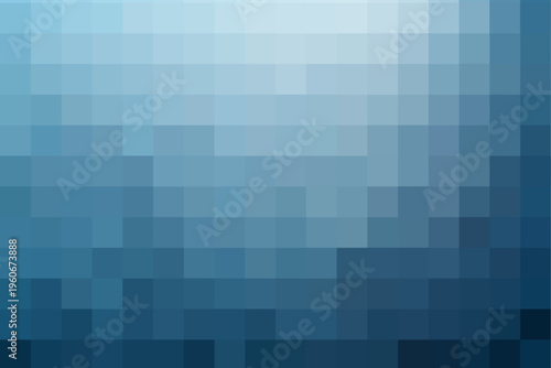 Soft Teal Blue Gradient Mosaic Pixel Background, Abstract Geometric Square Tile Pattern, Light Ocean Texture, Calm Modern Wallpaper for Design, Banner, Presentation and Creative Digital Art Projects