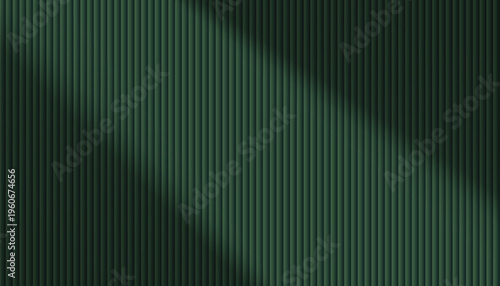 Abstract green background with soft shadows and gentle light reflections. Display pedestal mockup minimal scene empty stage for presentation product, stand, showcase, exhibition, display