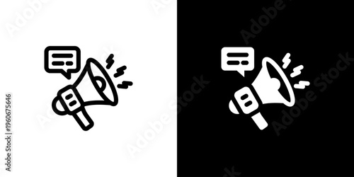 Call To Action icon concept with flat Black White Background. Vector illustration.