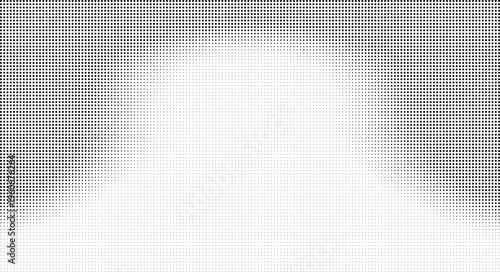 Black and white halftone pattern on isolated on transparent background
