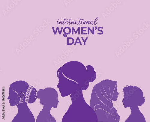 Happy womens day vector background design template