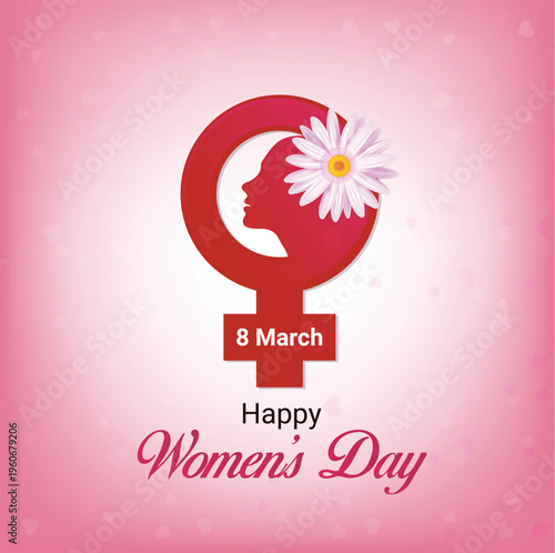 Happy womens day vector background design template