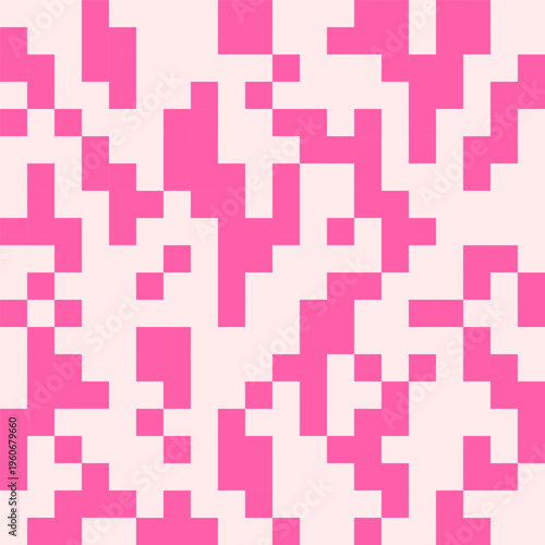 Seamless 8 bit pixel art pattern. Endless 8bit background. Broken digital scr...