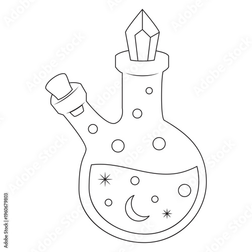 Magic Potion Bottle Outline