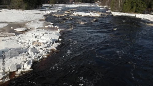 Koitelinkoski rapids in early spring, Oulu Finland