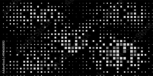 Geomatric shape pixelet glitch seamless pattern modern creative texture background noise halftone abstract square repeatable grid wallpaper