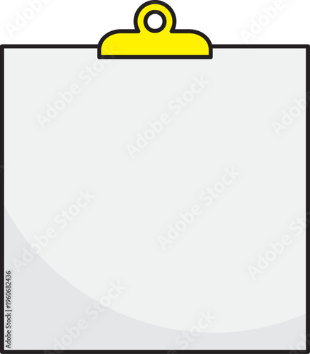 클립 집게 메모지 종이