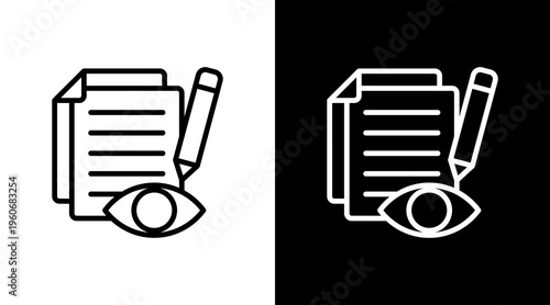 Vision Statement White Icon Set Design