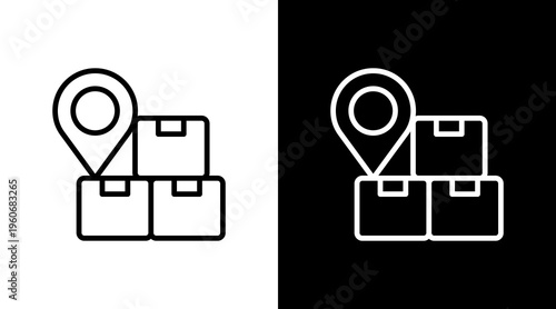 Market Positioning White Icon Set Design